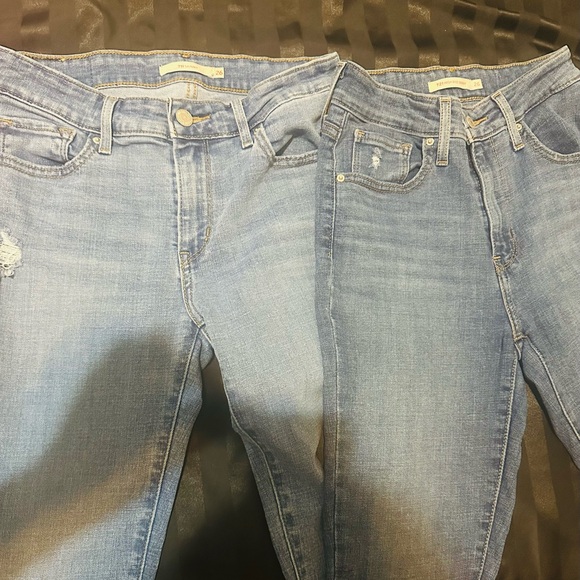 Levi Strauss Skinny Jeans Bundle Size 26 | 721 & 711 | Distressed Stretch Denim - Picture 16 of 17